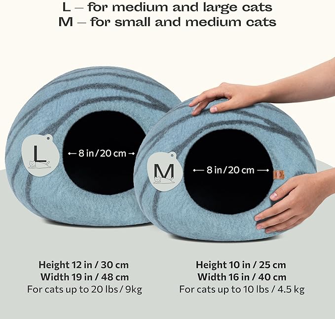 Cat Enclosure – Premium Felt Cat Enclosure for Indoor Cats， Aquamarine